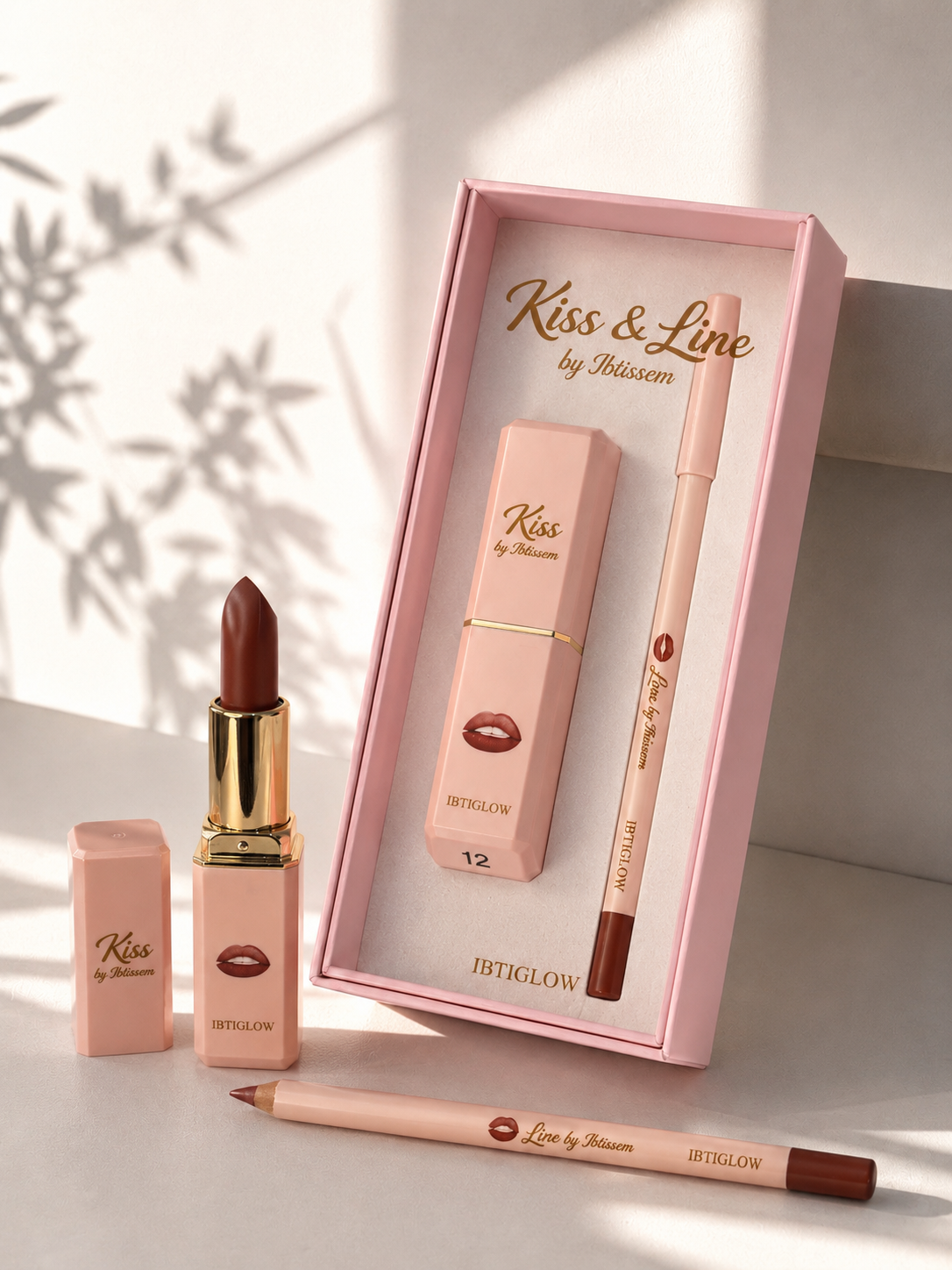 Kiss & Line n°12 – Édition Limitée | Duo Rouge à Lèvres & Crayon à Lèvres