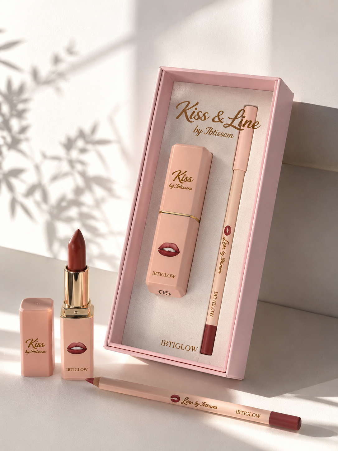 Kiss & Line n°05 – Édition Limitée | Duo Rouge à Lèvres & Crayon à Lèvres
