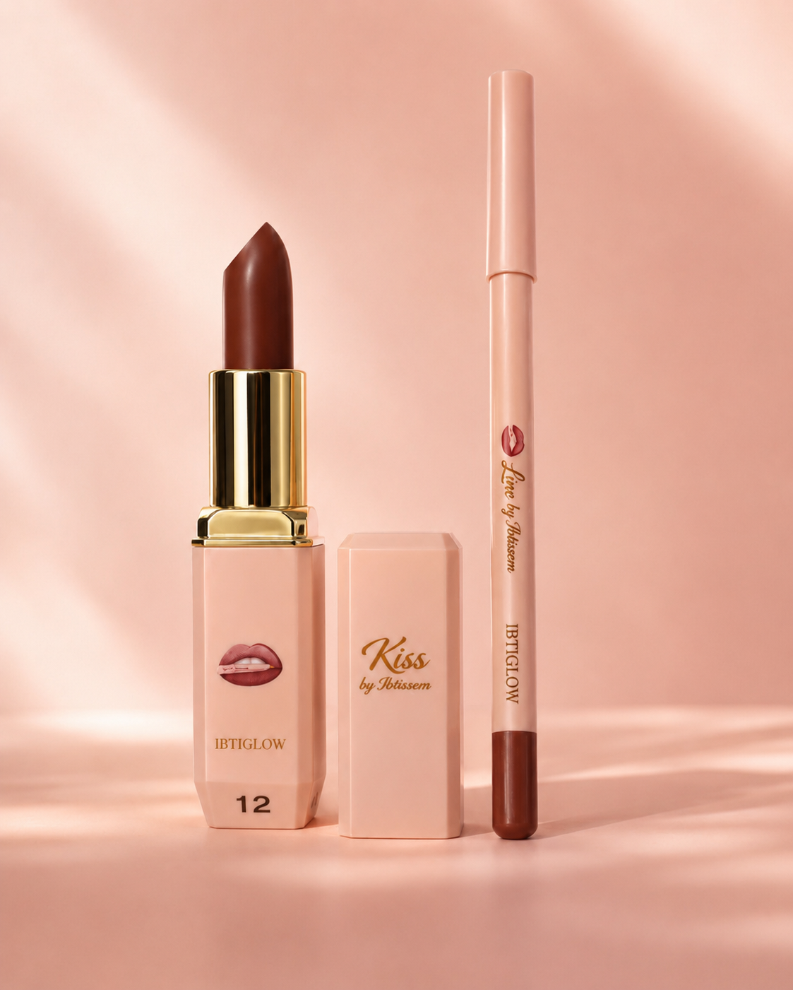 Kiss & Line n°12 – Édition Limitée | Duo Rouge à Lèvres & Crayon à Lèvres